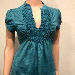 Ruffle chest blouse